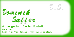 dominik saffer business card